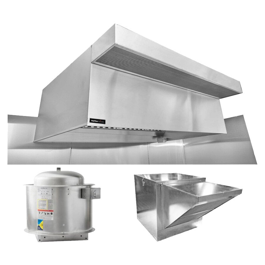 Halifax PSPHP848 Type 1 8' X 48" Commercial Kitchen Hood System With ...