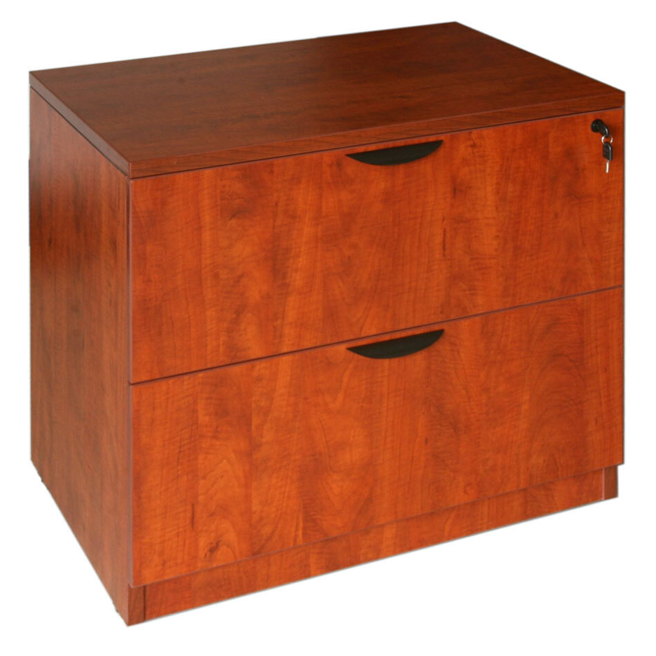 Boss N112C Cherry Laminate Two Drawer Lateral File 31" x 22