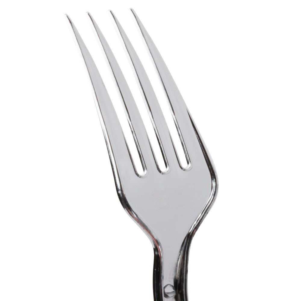 Silver Visions 7" Heavy Weight Silver Plastic Fork 50/Pack
