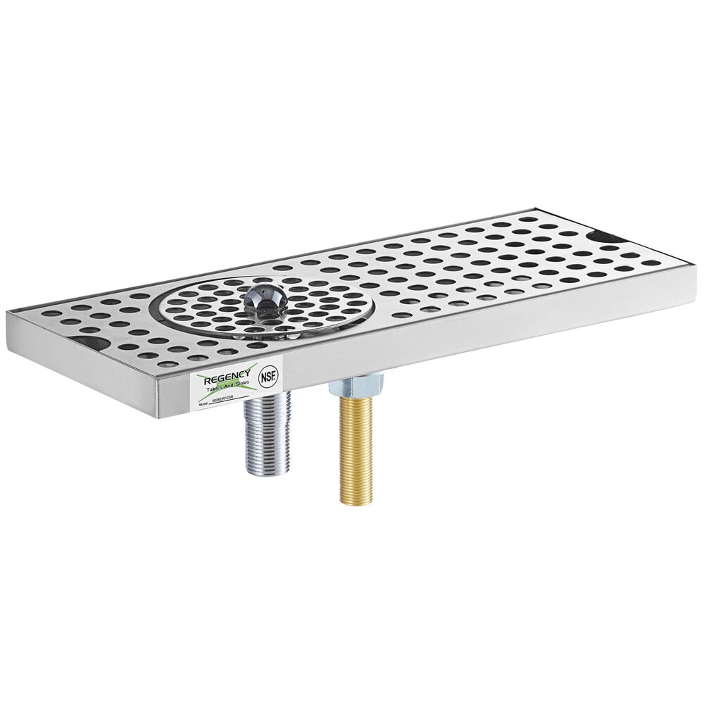 Regency 600BDR12SR 12" Stainless Steel Surface Mount Beer Drip Tray