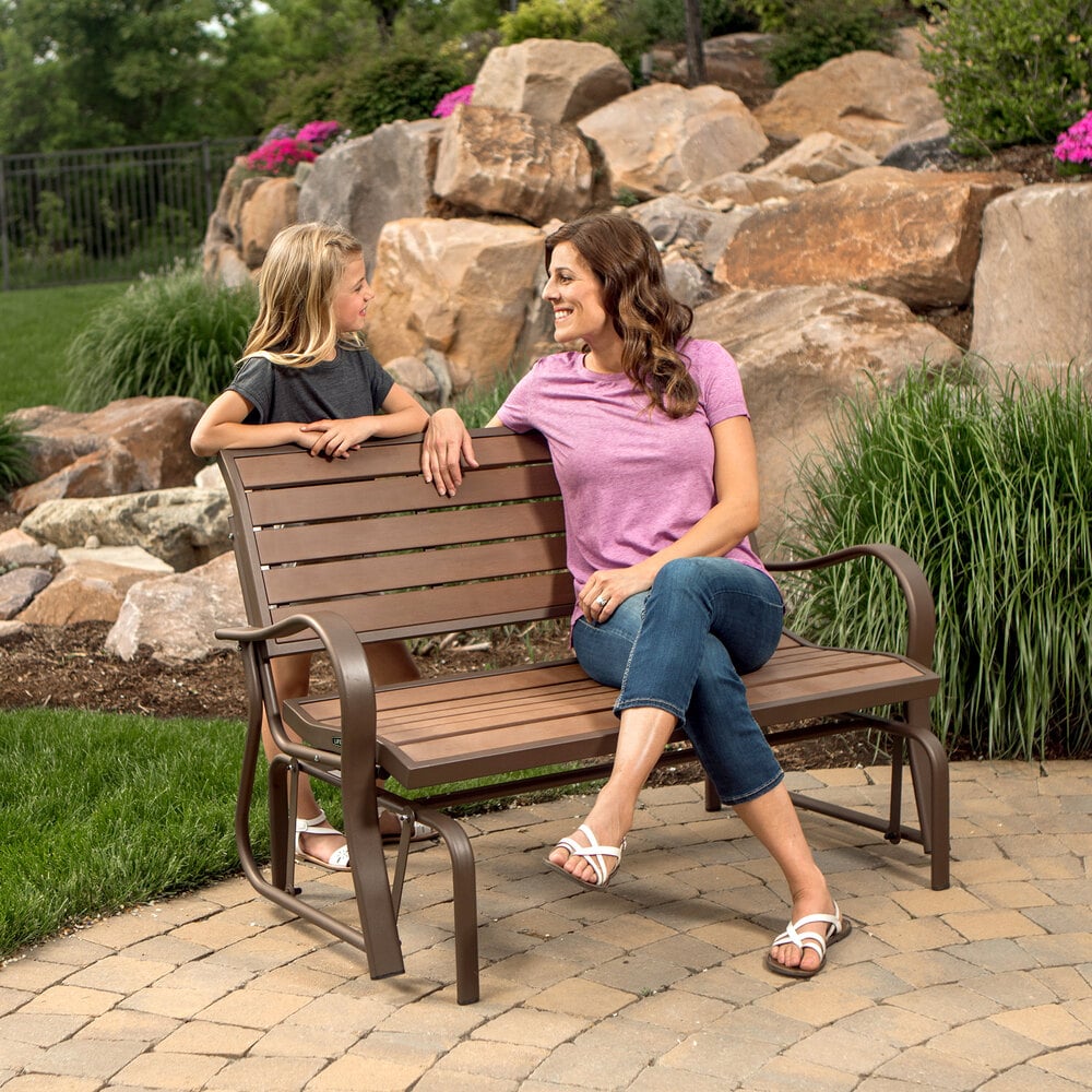 Lifetime 60290 Mocha Brown Glider Bench