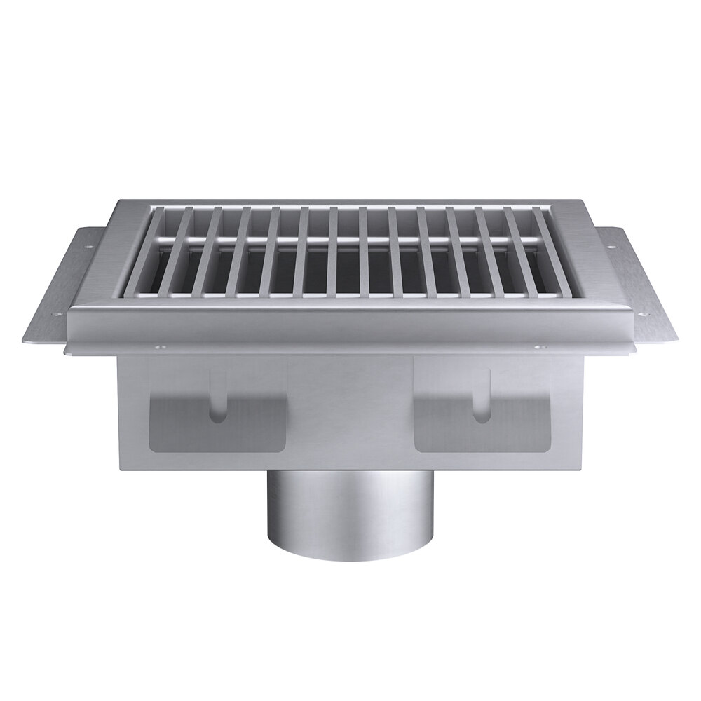 Regency Stainless Steel Floor Sink w/ Removable Grate (12" x 12")