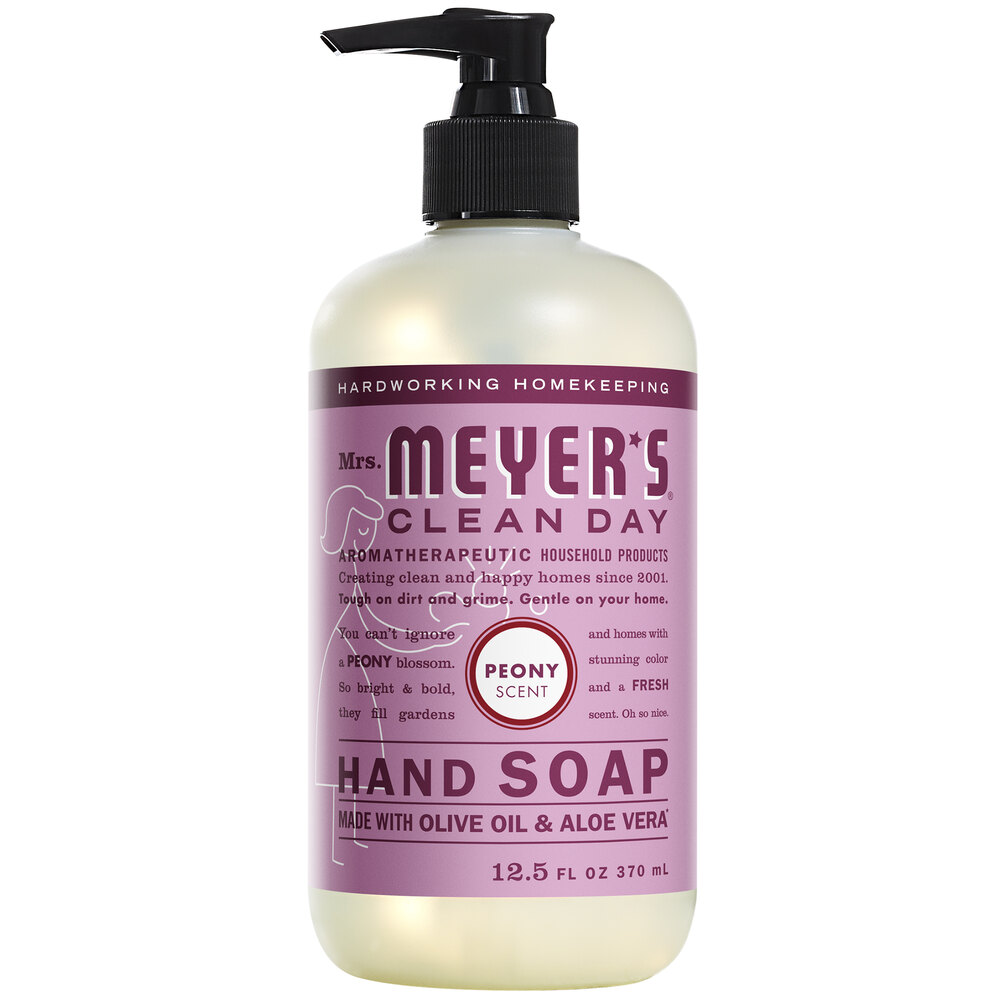 Mrs Meyers Clean Day 663384 12 5 Oz Peony Scented Hand Soap With