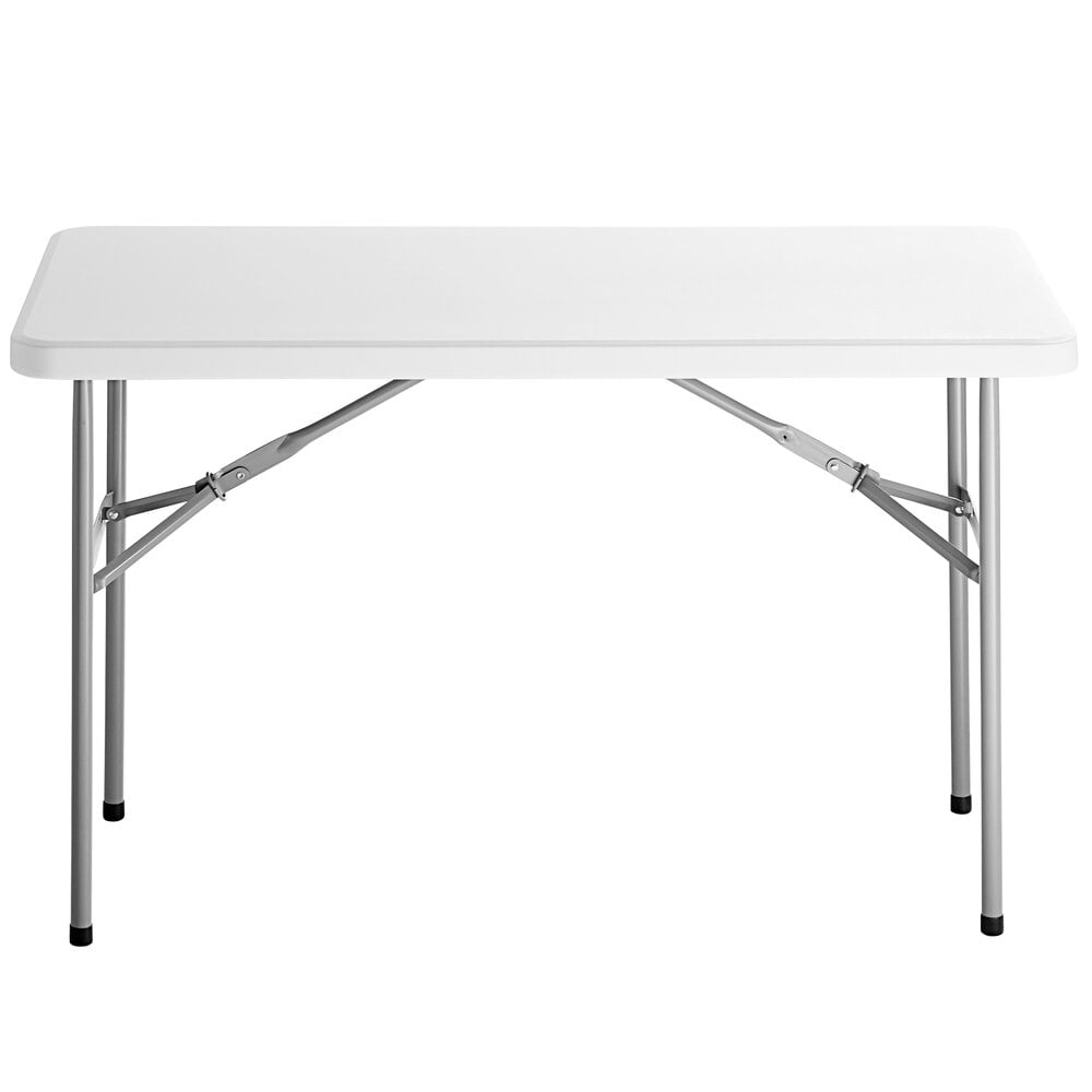 Choice 24" x 48" White Plastic Folding Table