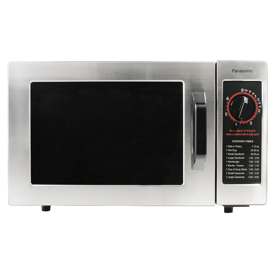 Panasonic NE-1025 Stainless Steel Commercial Microwave Oven with Dial