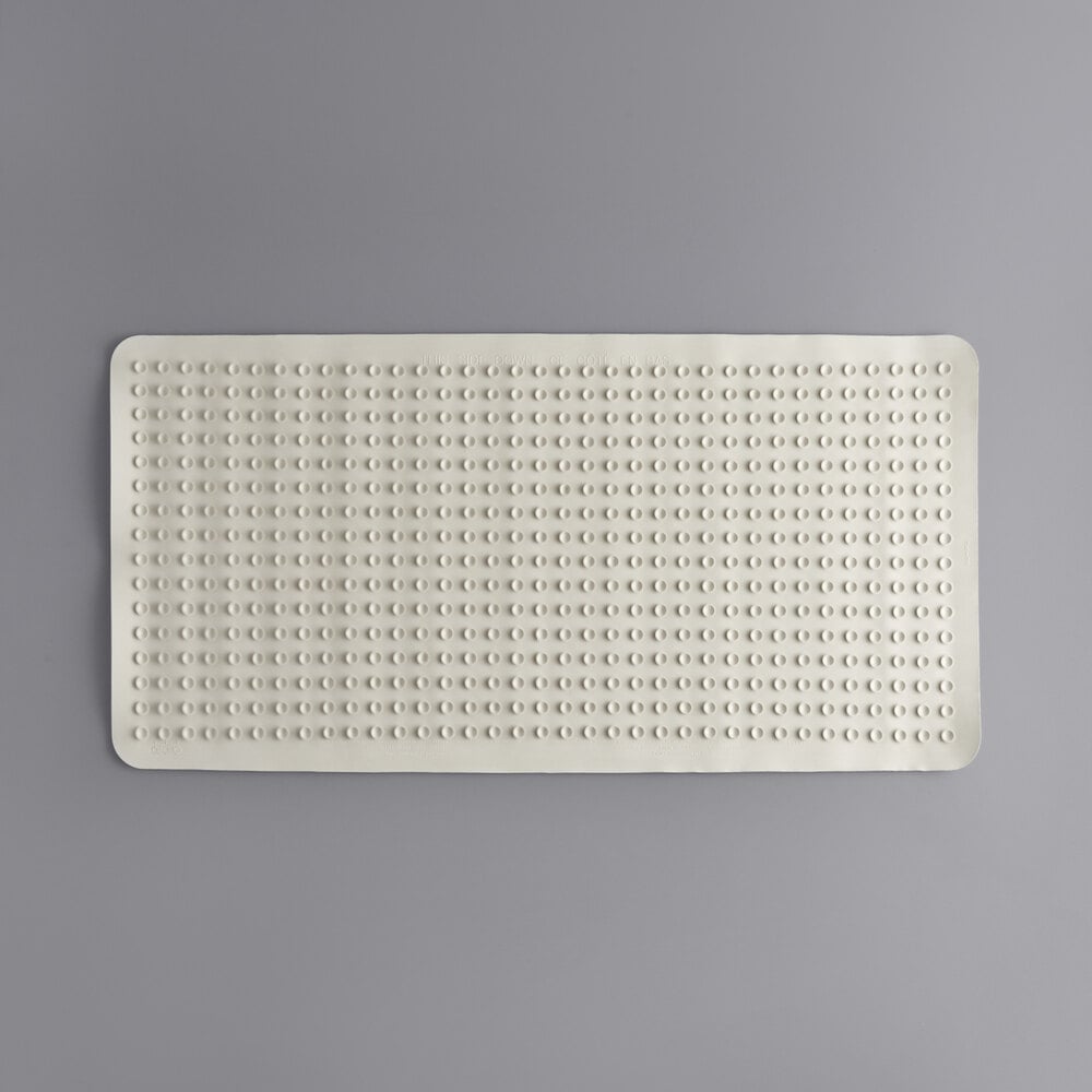 Rubbermaid 1982729 SaftiGrip 36" x 18" White Rubber Bath Mat
