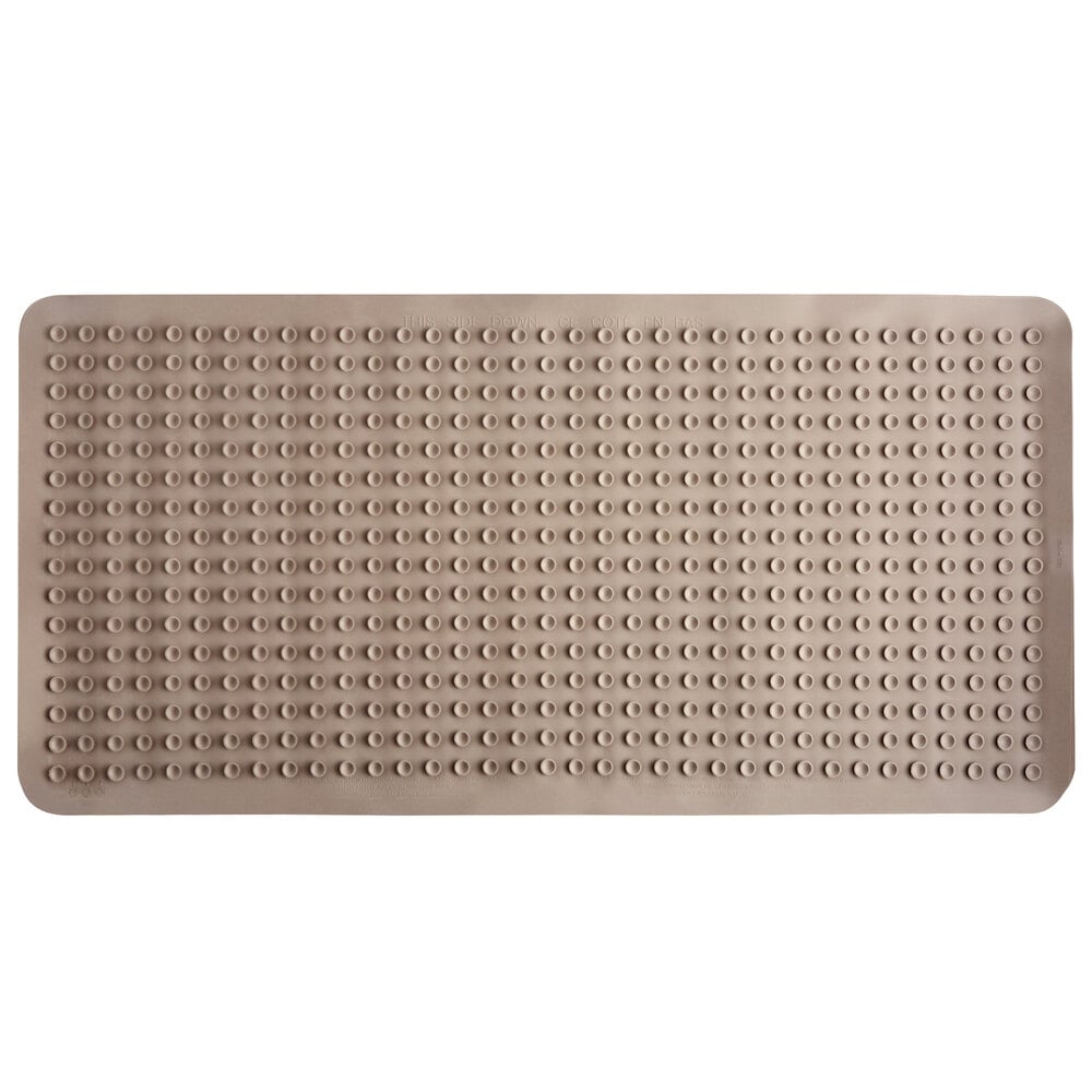 Rubbermaid 1982728 SaftiGrip 36" x 18" Brown Stone Rubber Bath Mat