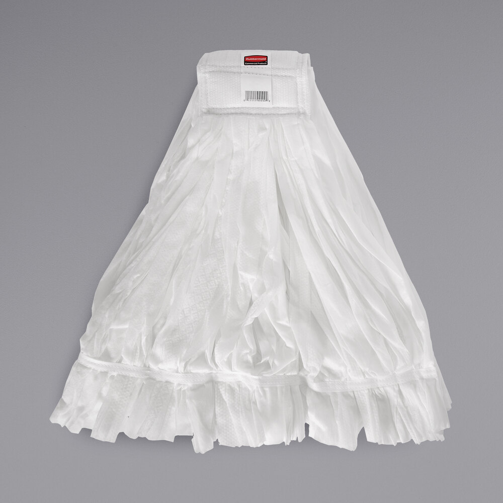 Rubbermaid 2025506 20 White Disposable Wet Mop Head with 5" Headband