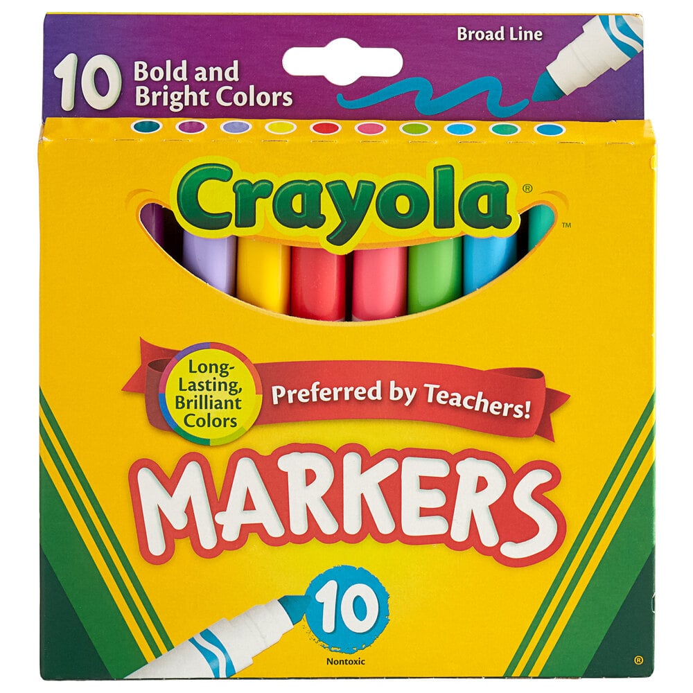 Crayola 587725 10Count Bold and Bright Assorted Color Markers