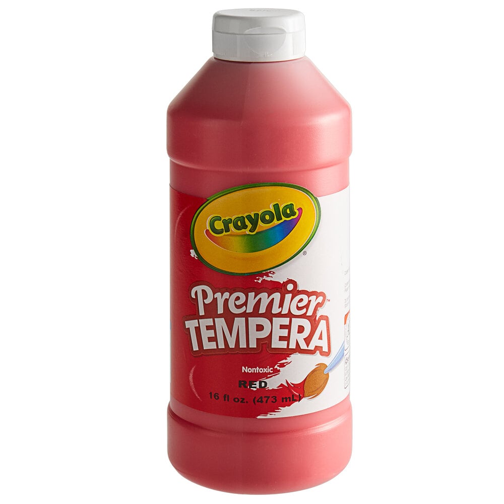 Crayola 541216038 Premier 16 oz. Red Tempera Paint