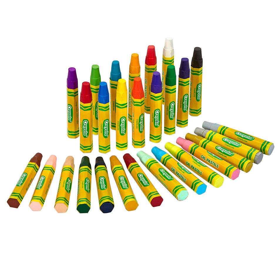 Crayola 524629 Oil Pastels，12-Color Set， Assorted， 336/Pack＿