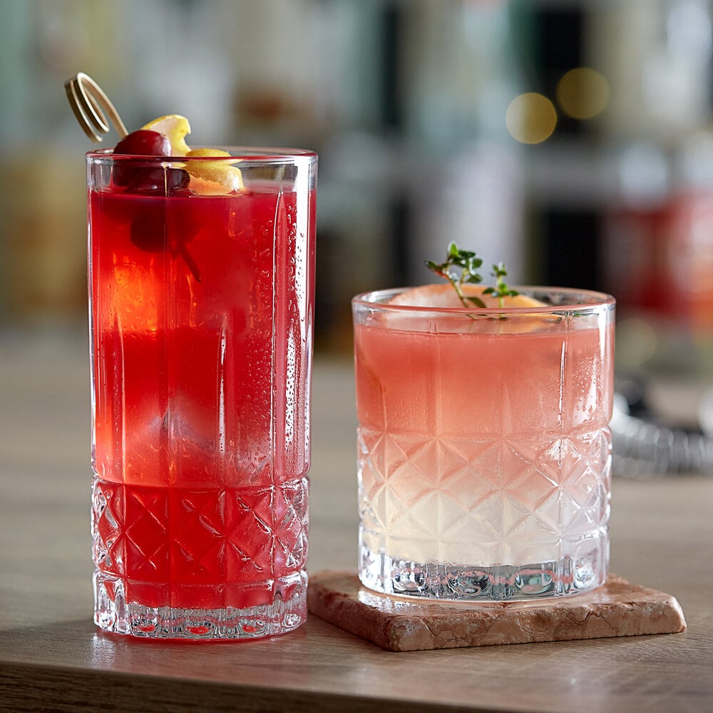 Acopa Evora Rocks / Old Fashioned and Highball Glass Set - 24/Set