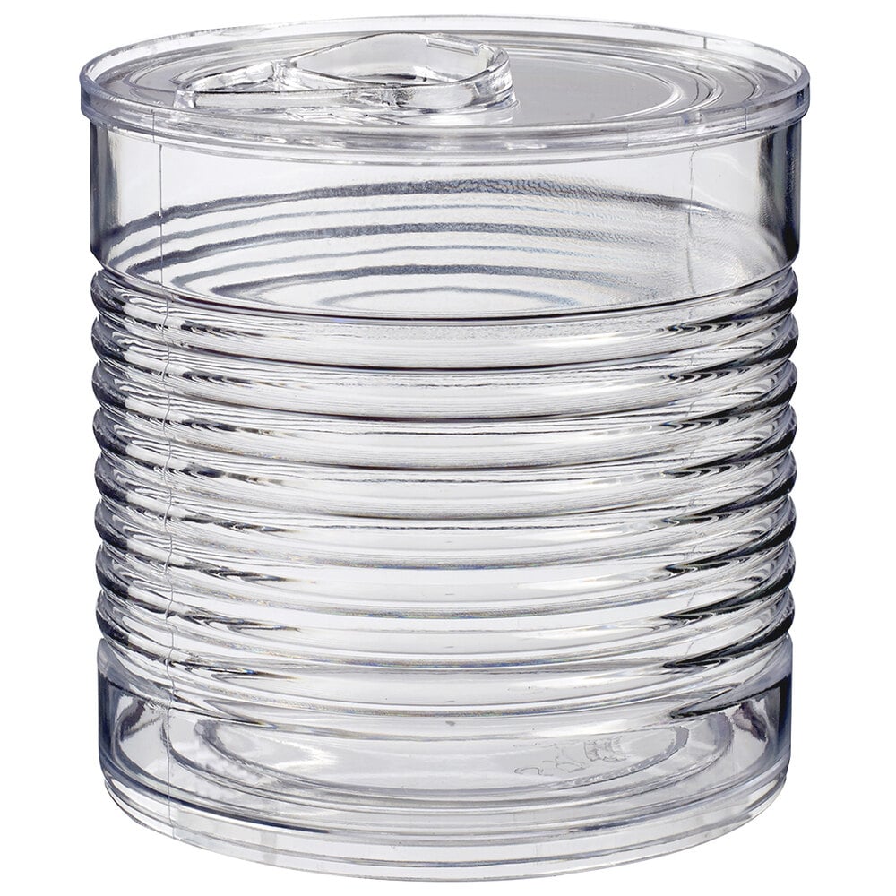 Solia PS34510 3.7 oz. Clear Plastic Tin Can with Lid 200/Case