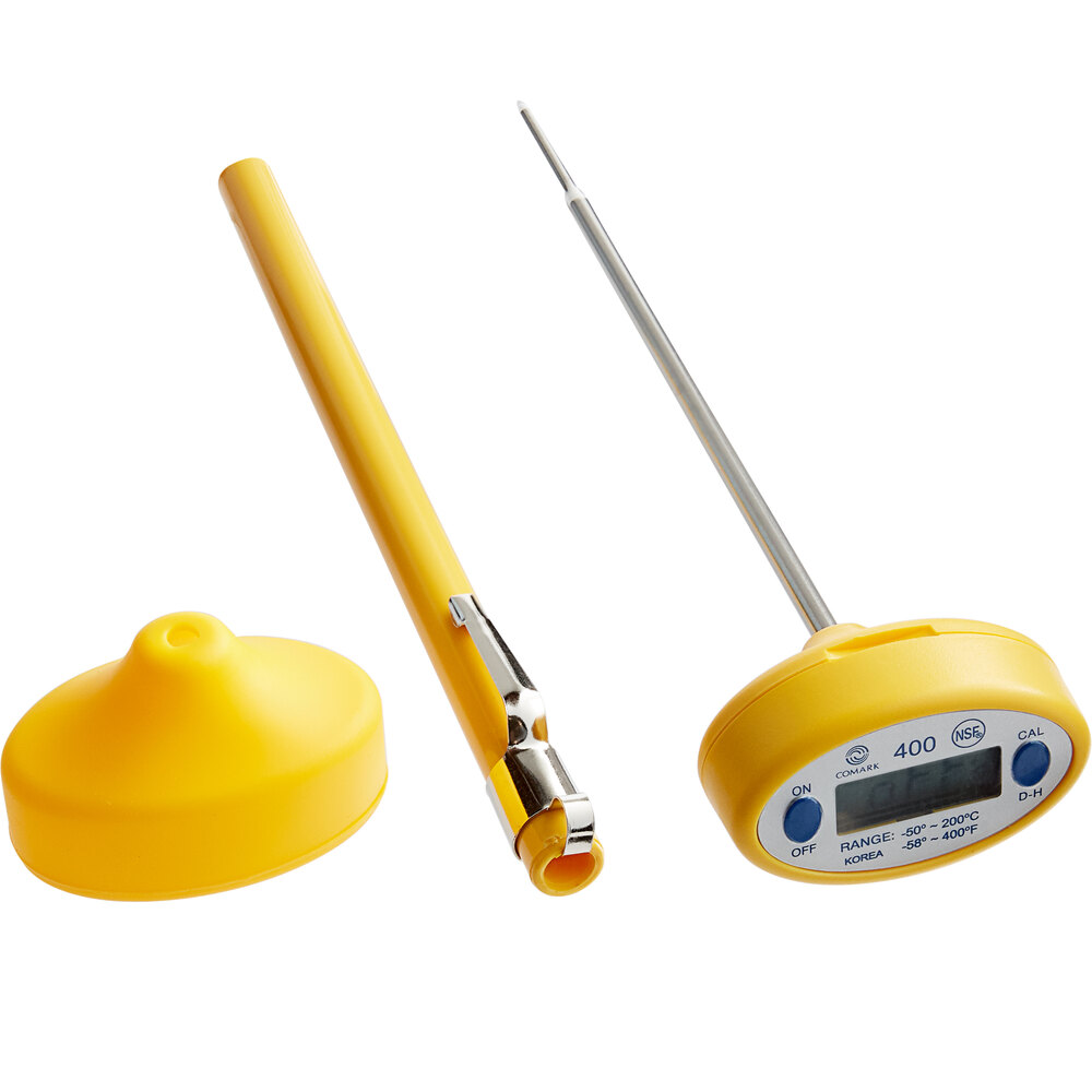 Comark 400YB 5" Digital Pocket Probe Thermometer with Rubber Boot