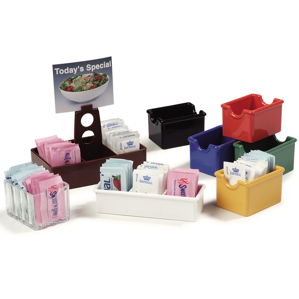 Carlisle 455103 Black Condiment Caddy with Card Holder