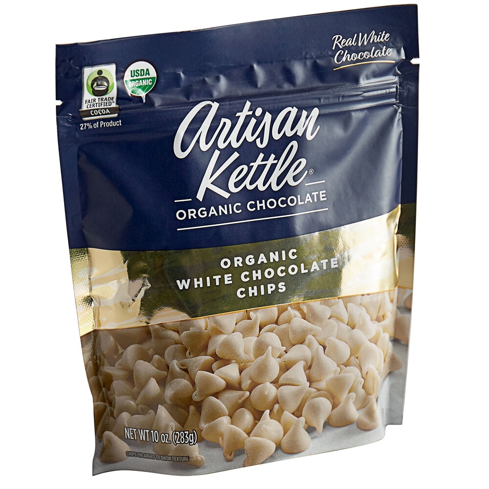 Artisan Kettle 10 oz. Organic White .9M Chocolate Chips 6/Case