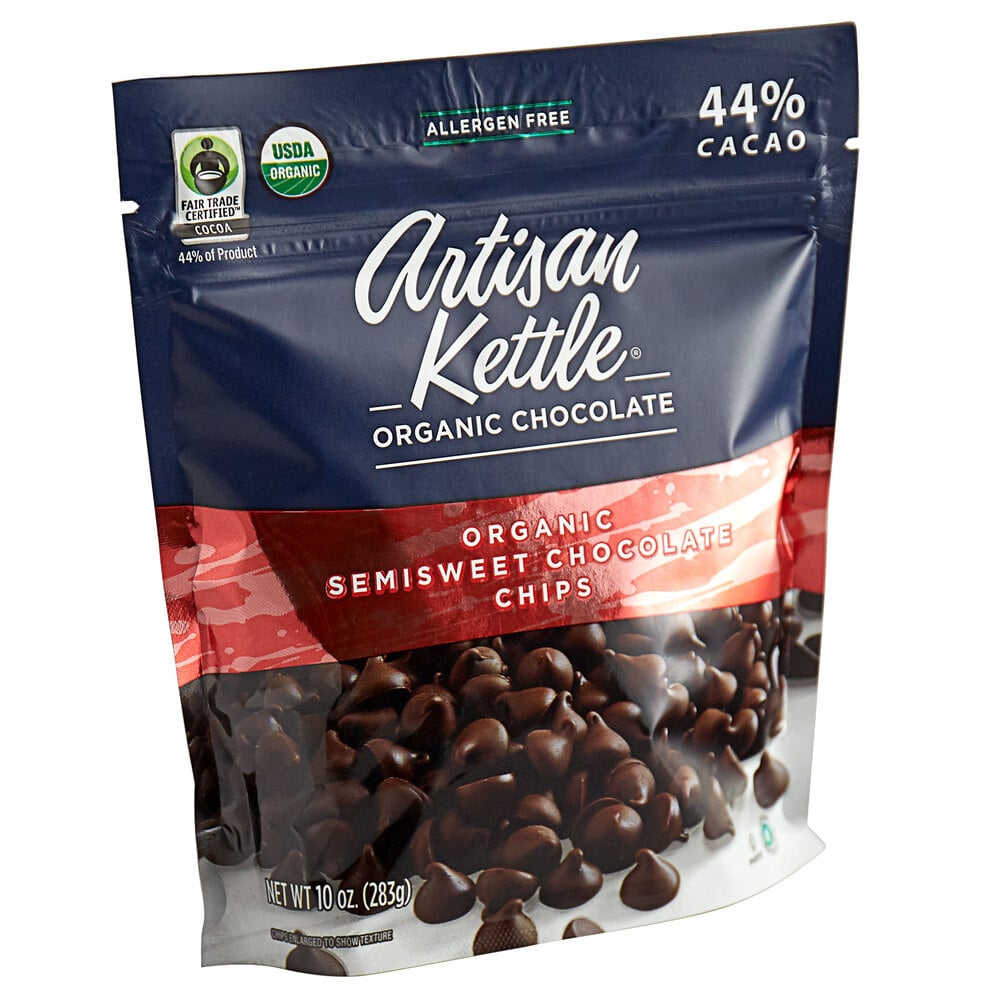 Artisan Kettle 10 oz. Organic Semisweet .9M Chocolate Chips 6/Case