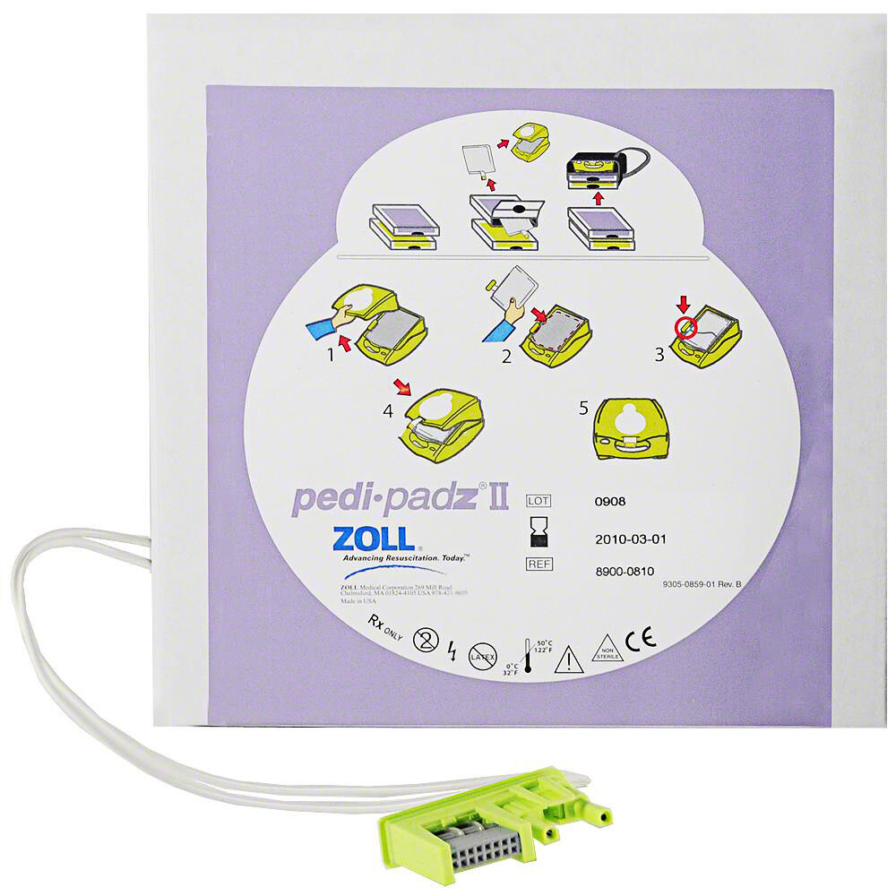 Zoll 8900081001 Pediatric PediPadz II Electrode Pad Set for AED Plus