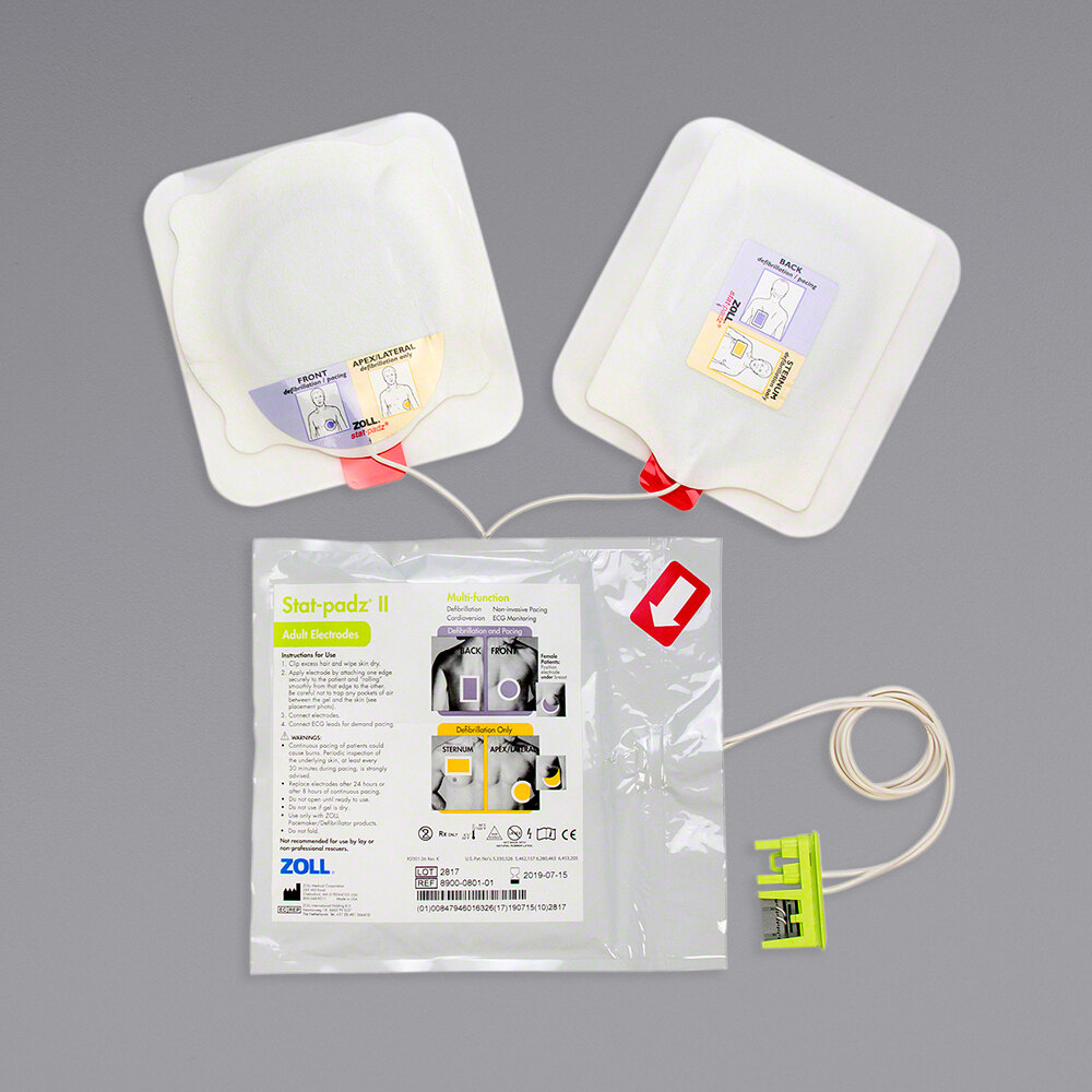 Zoll 8900080101 Adult StatPadz II Electrode Pad Set for AED Plus and