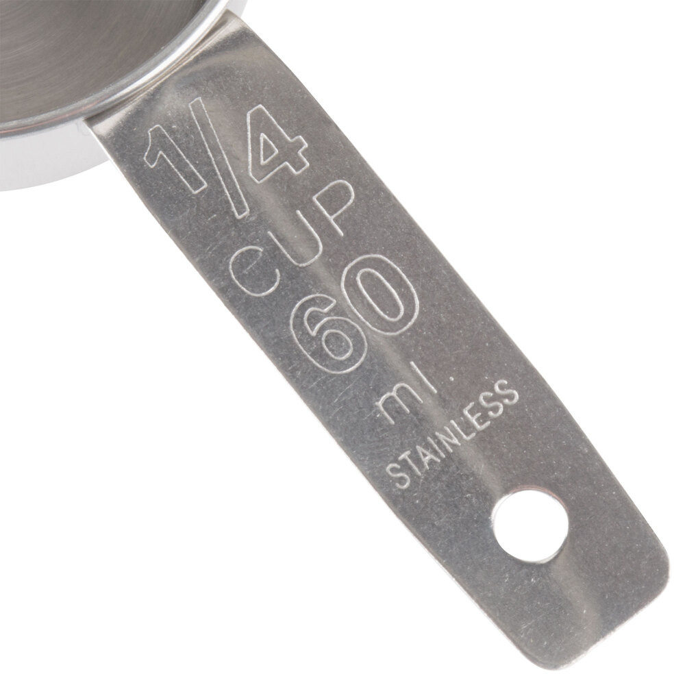 Tablecraft 724A 1/4 Cup Stainless Steel Measuring Cup
