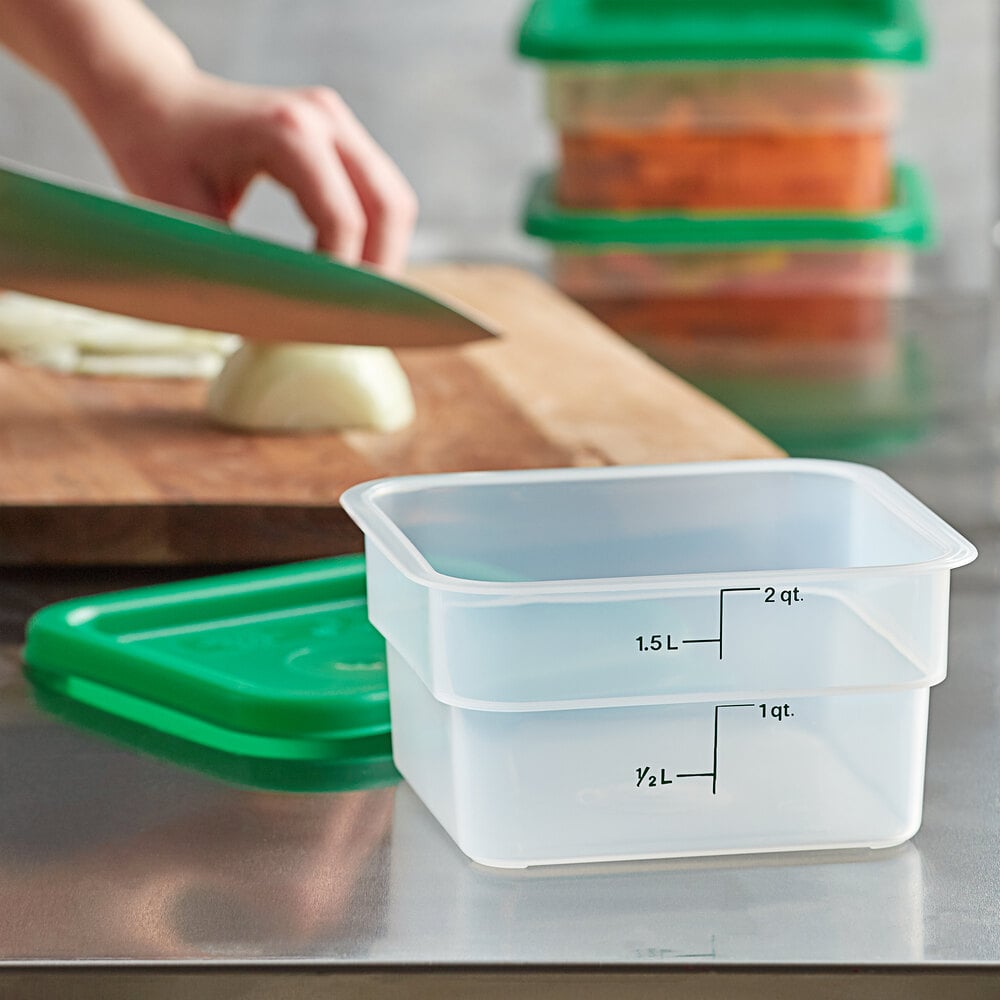 Cambro CamSquares® 2 Qt. Food Storage Container - 3pk