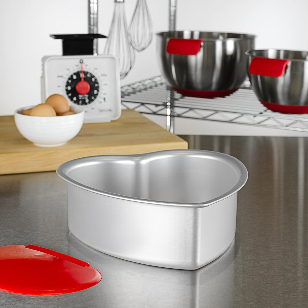 Fat Daddio's PHT83 ProSeries 8" x 3" Anodized Aluminum Heart Shaped