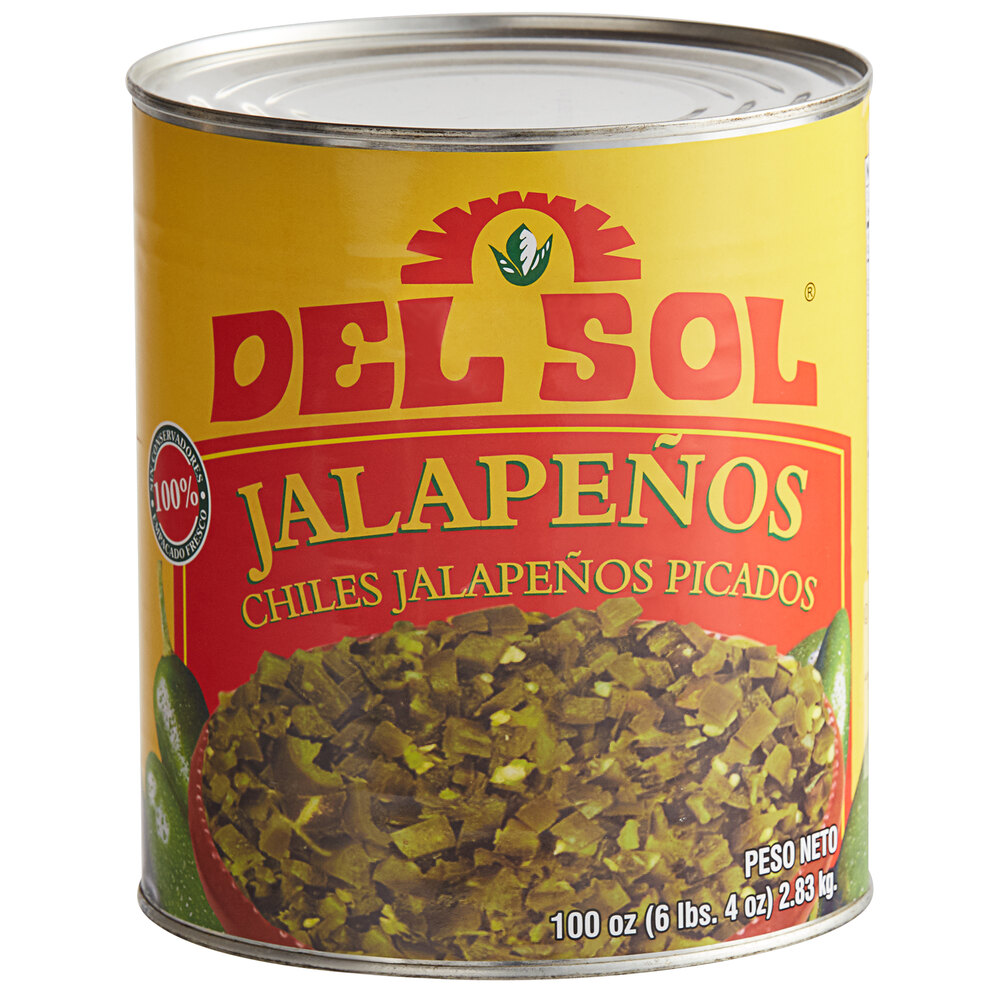 Del Sol 10 Can Diced Green Jalapeno Peppers
