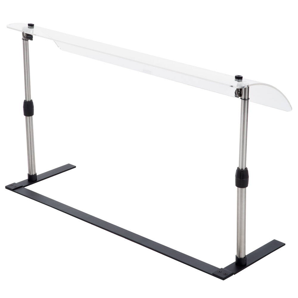 Vollrath MB98721 48" Mobile Steel Sneeze Guard with Curved Acrylic