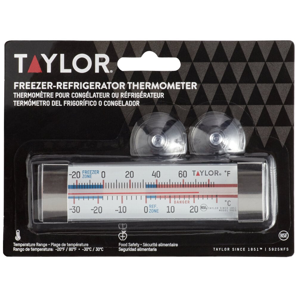 Taylor 5925NFS Classic 4 3/4" Tube Refrigerator / Freezer Thermometer