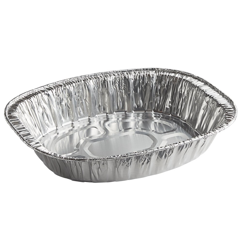 Choice 18" x 14" x 3" Oval Foil Roast Pan 50/Case