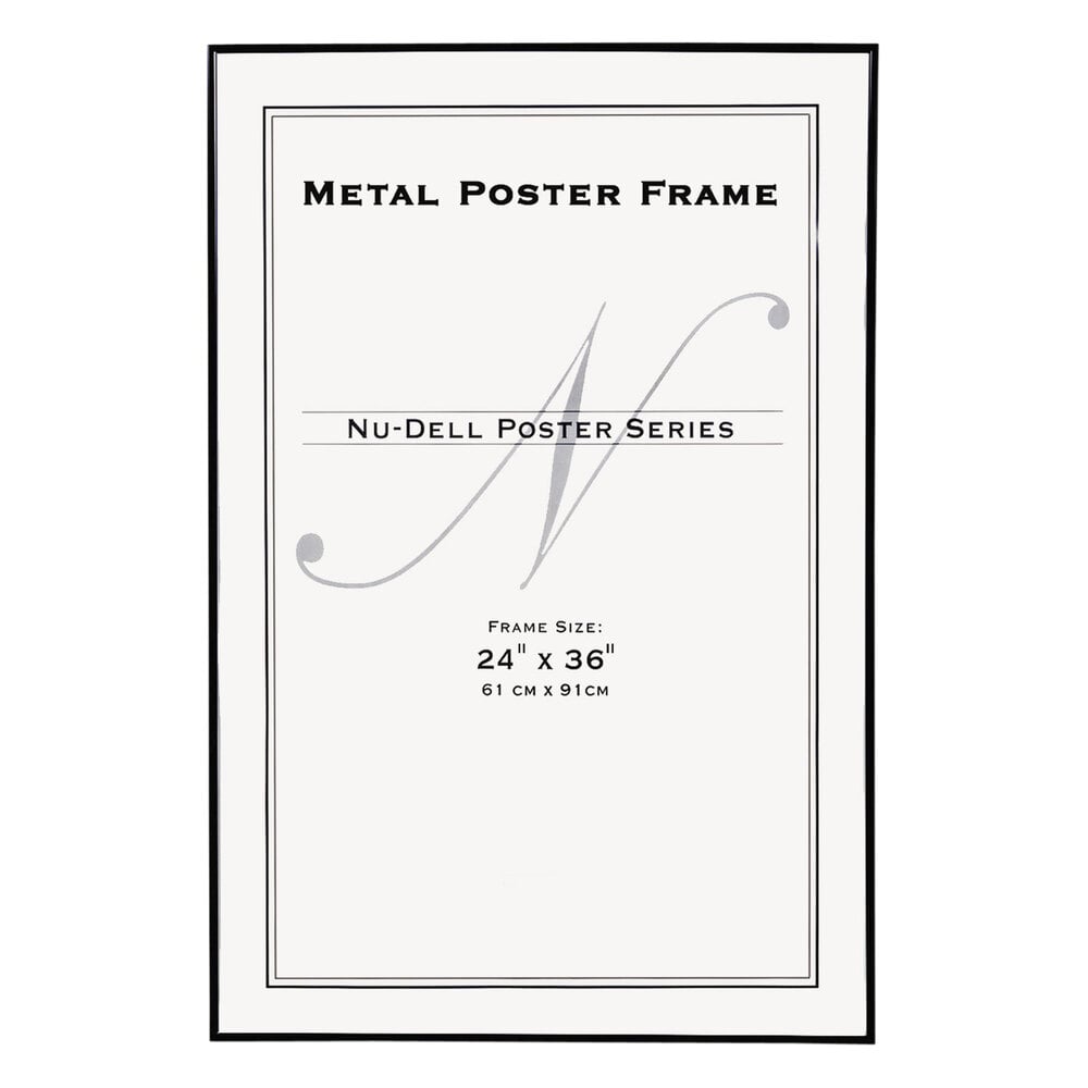 NuDell 31242 24" x 36" Black Metal Poster Frame