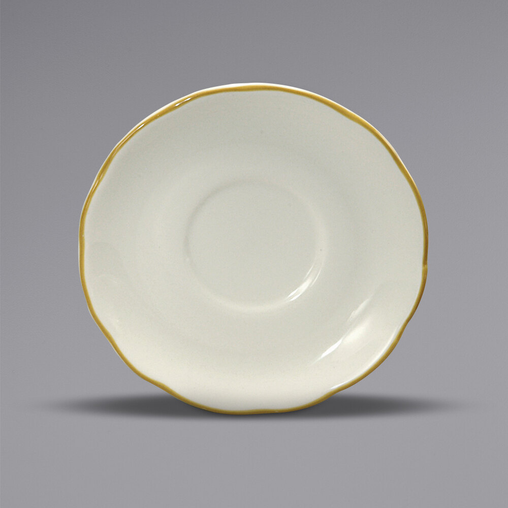 Oneida Buffalo F1560013500 Caprice 5 5/8" Scalloped Edge China Saucer