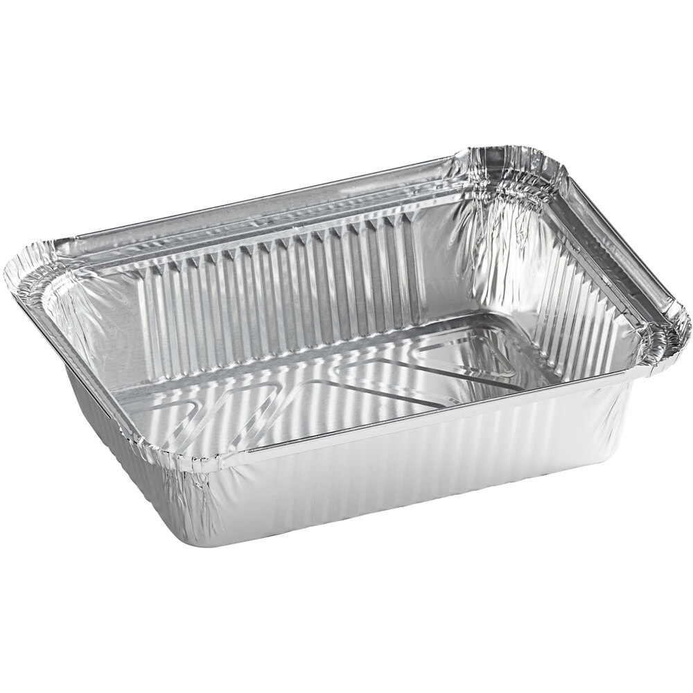 Choice 1 1/2 lb. Deep Oblong Foil Container with Board Lid - 250/Case