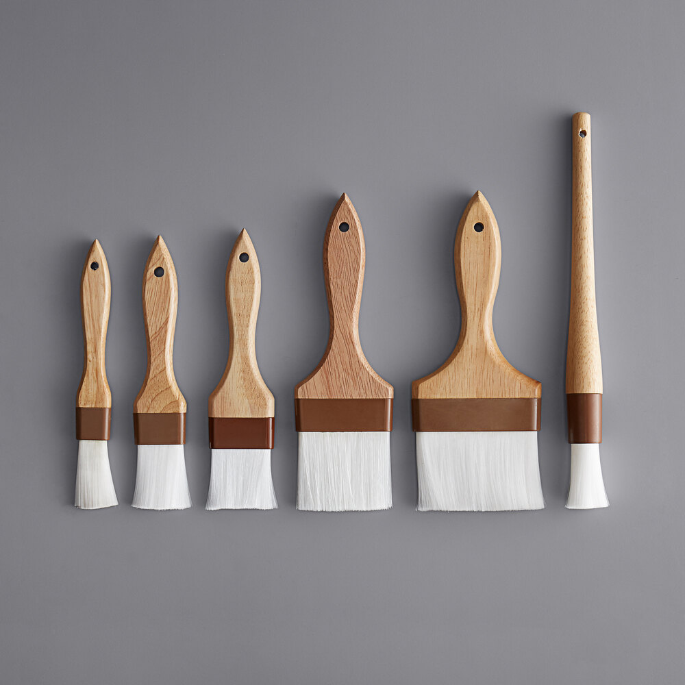6Piece Nylon Bristle Pastry / Basting Brush Set
