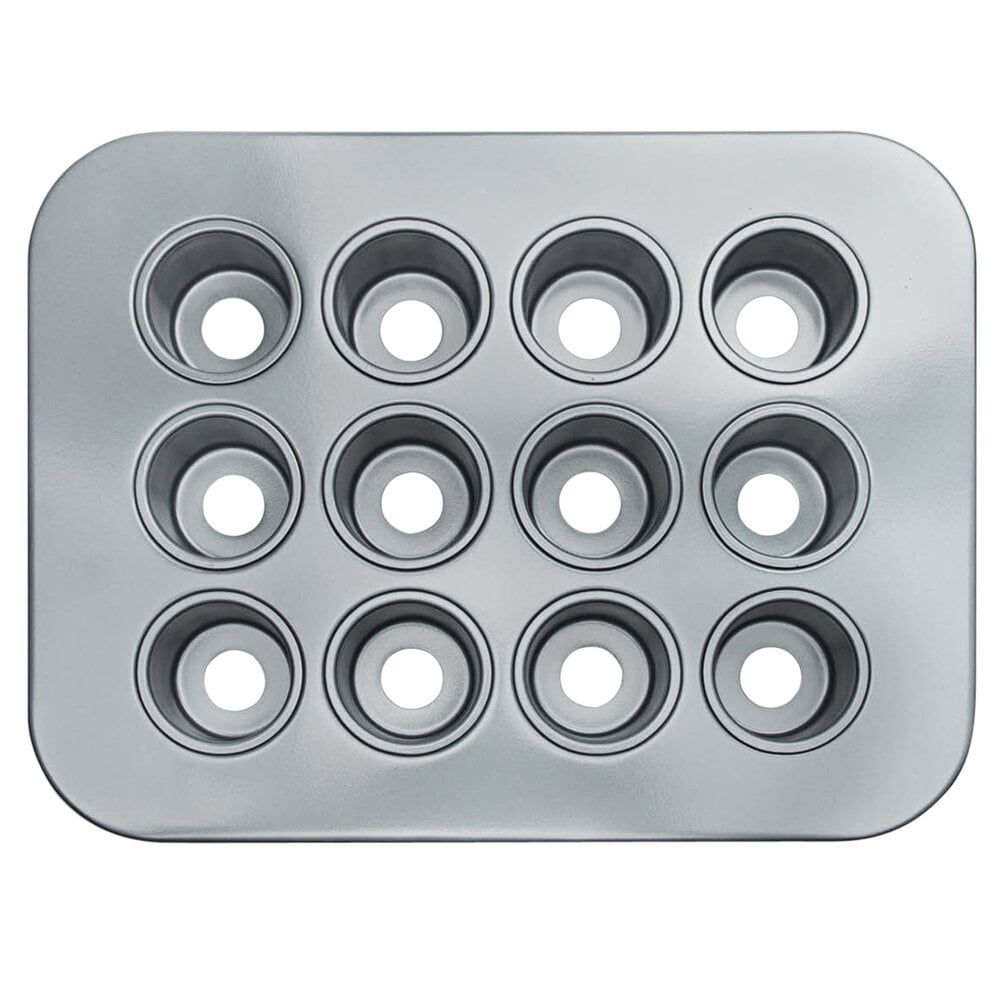 12 Mold NonStick Carbon Steel Mini Cheesecake Pan with Removable