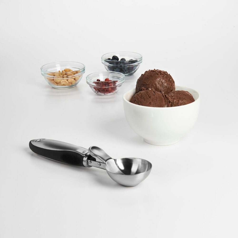 OXO 51481 Good Grips #24 Stainless Steel Lever Ice Cream Scoop - 1.2 oz 1 2 Ounce Ice Cream Scoop