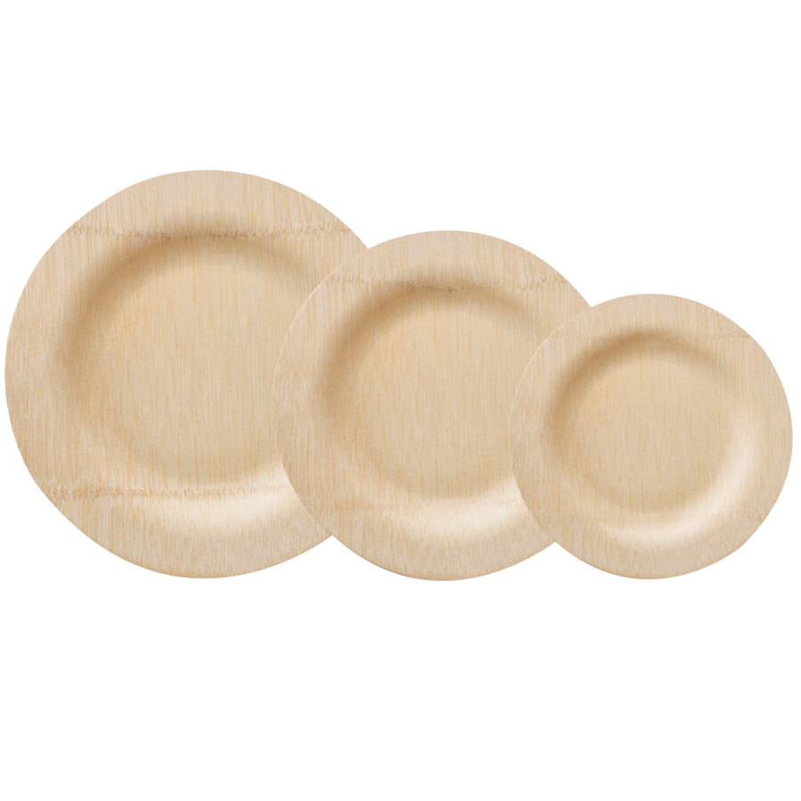 Bambu 060800 11" Disposable Bamboo Plate 25/Pack