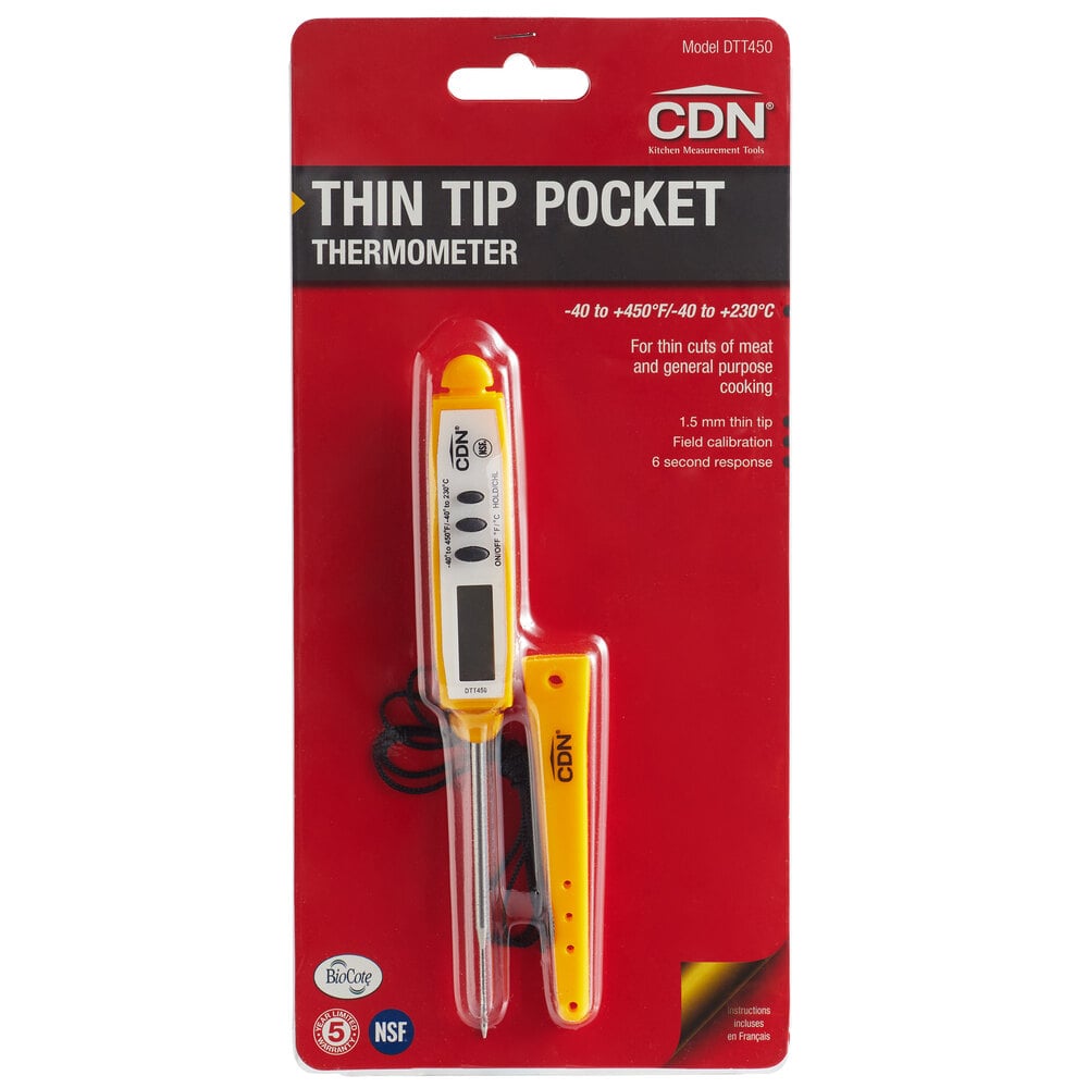 CDN DTT450 ProAccurate 2 3/4" Digital Waterproof Pocket Probe Thermometer