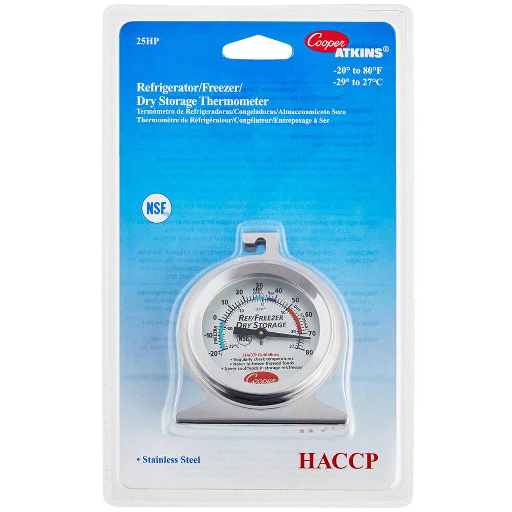 CooperAtkins 25HP011 2" Dial HACCP Professional Refrigerator / Freezer & Dry Storage Thermometer