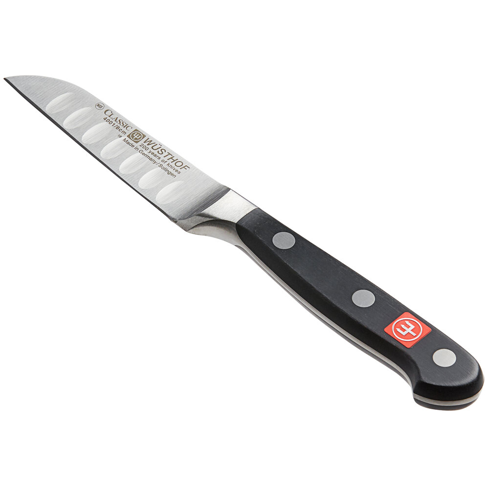 Wusthof 40017 Classic 3" Hollow Edge Straight Paring Knife with