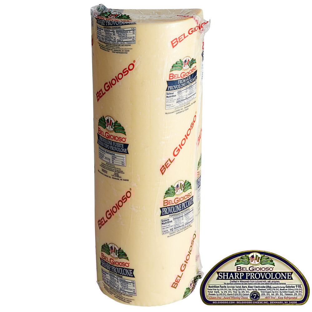 BelGioioso Sharp Provolone Cheese 10 lb. Half Moon