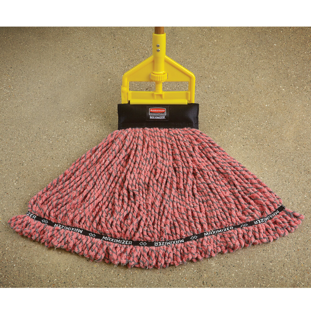 Rubbermaid 1924816 Maximizer Red Large Microfiber Blend Loop Mop Head