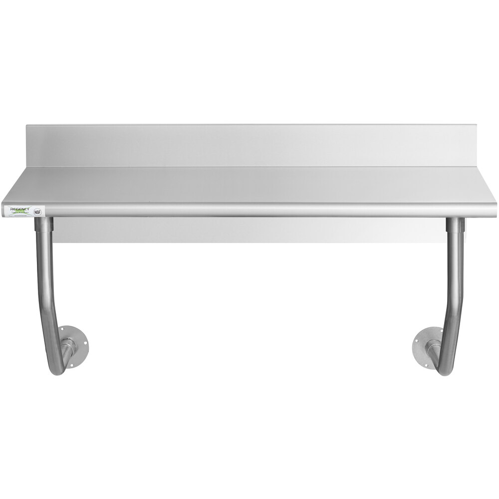 Regency 24" X 48" 16-Gauge 304 Stainless Steel Wall Mounted Table With ...