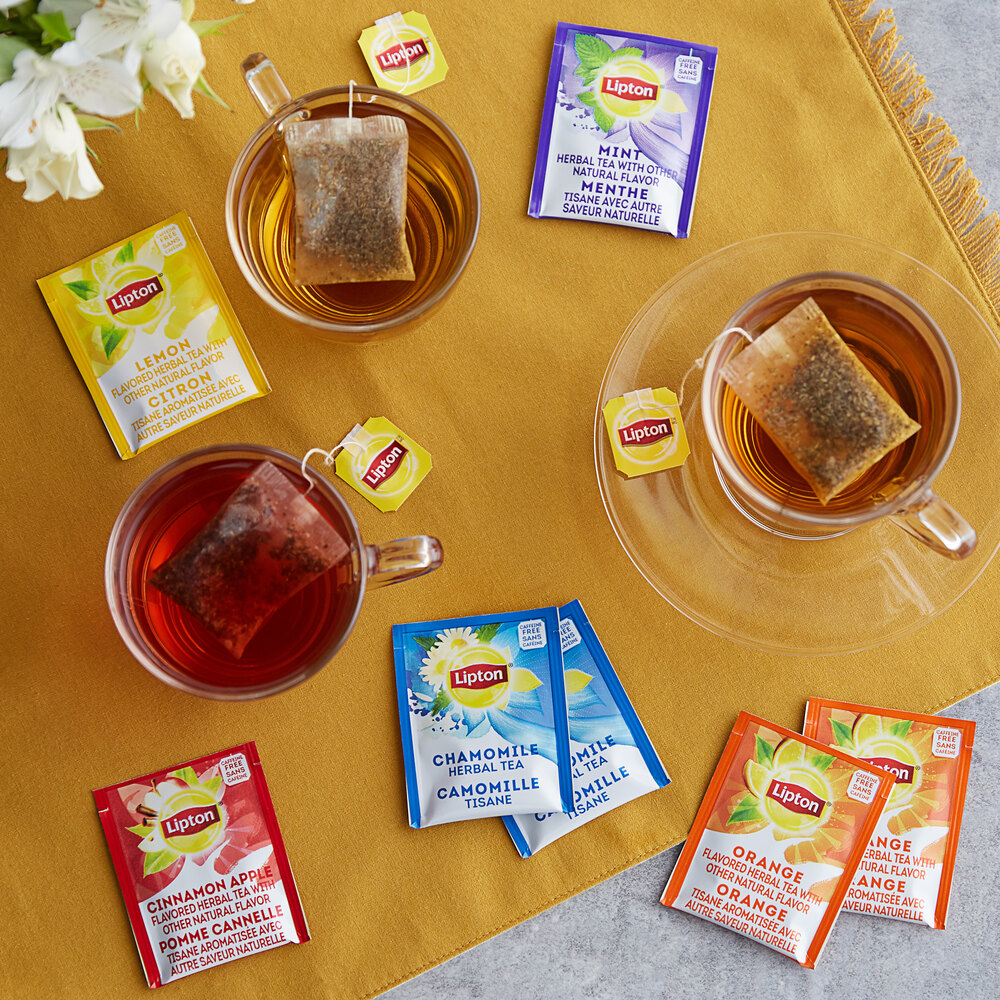 Lipton 28Count Assorted Herbal Tea Bag Pack 6/Case