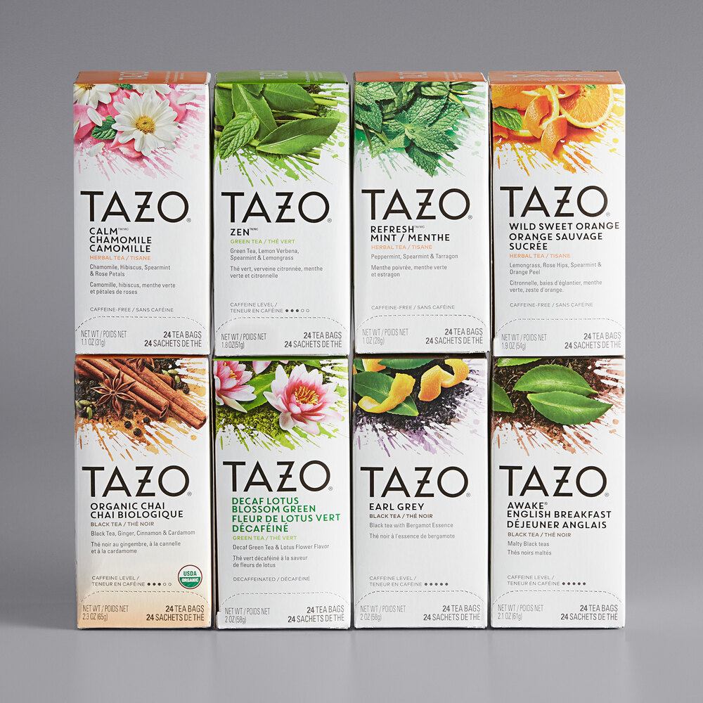 Tazo 24Count Assorted Tea and Herbal Tea Bag Variety Pack 16/Case