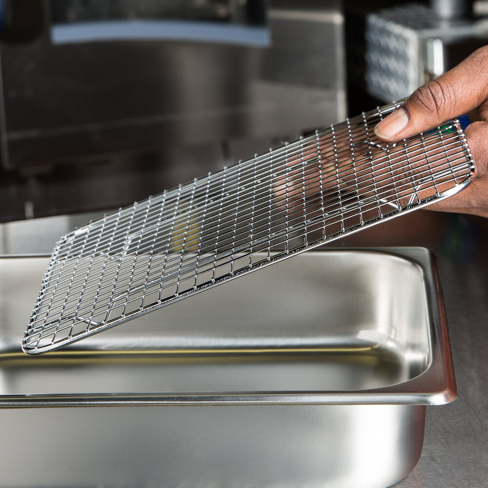 Footed Cooling Rack / Pan Grate for Steam Table Pan 8 1/4" x 10 1/2"