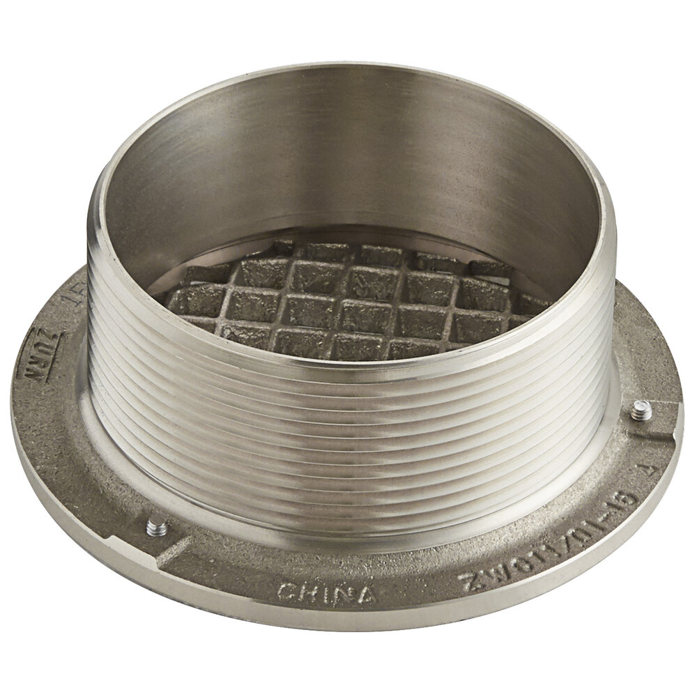 Zurn ZN400-5B 5" Round Type B Polished Nickel Bronze Strainer With Heel ...