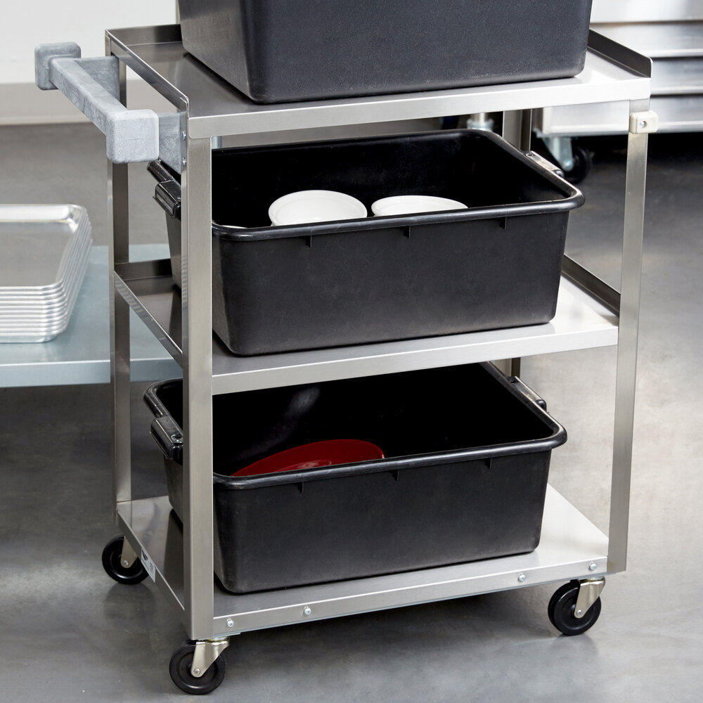 Vollrath 97120 Stainless Steel 3 Shelf Medium Duty Cart - 27 1/2