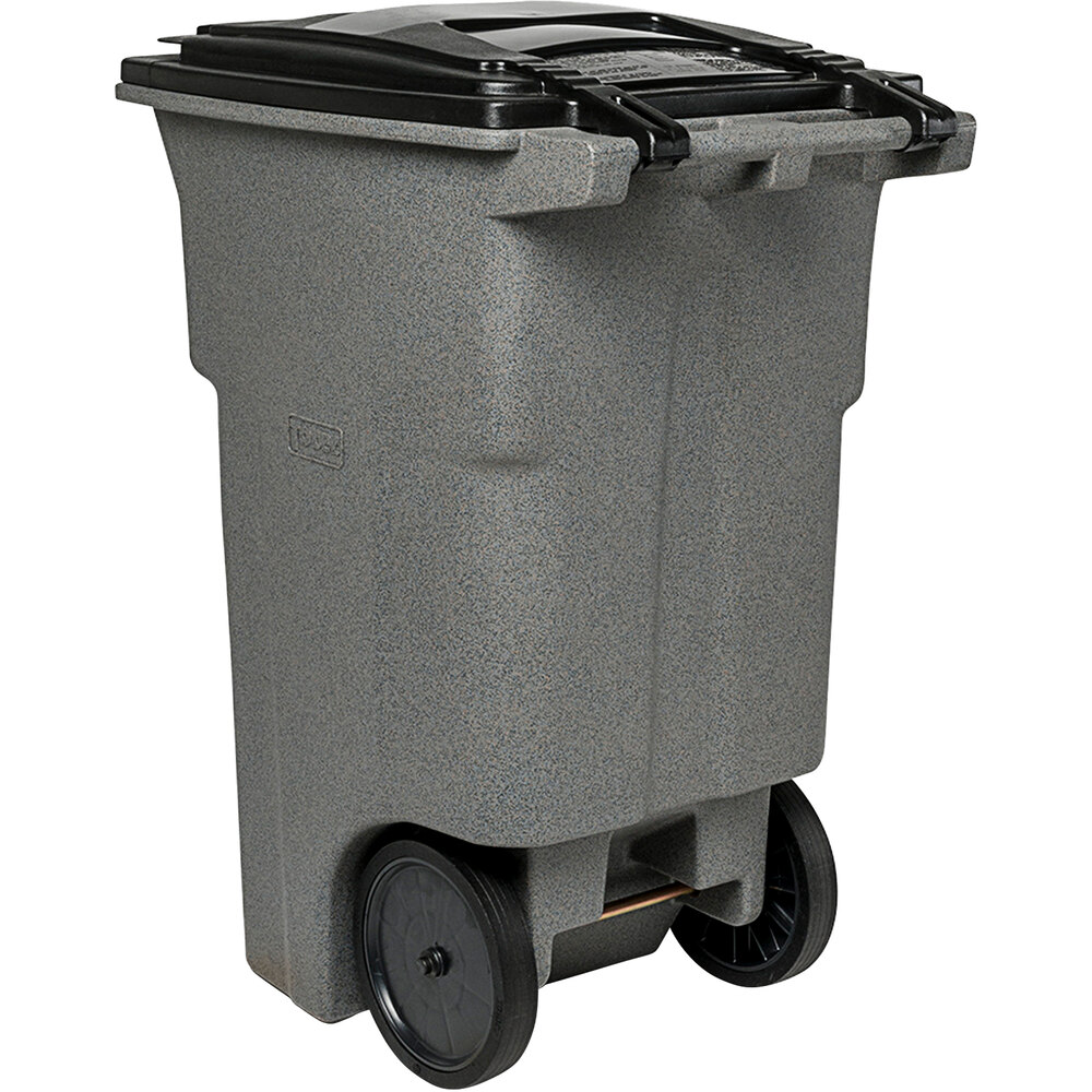 Toter ANA6410827 64 Gallon Graystone Rotational Molded Wheeled