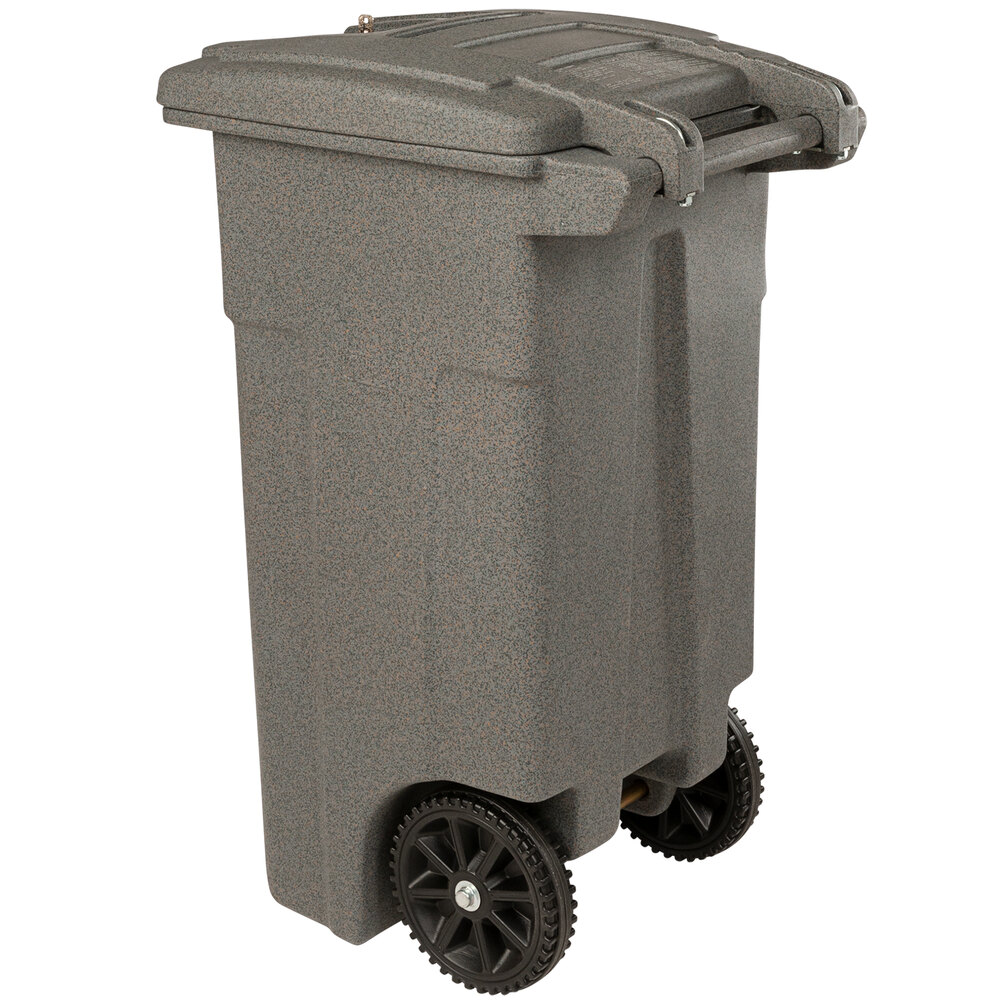 Toter CDA3200GST 32 Gallon Graystone Rectangular Wheeled Secure